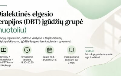 Dialektinės elgesio terapijos įgūdžių (DBT) grupė (nuotoliu)